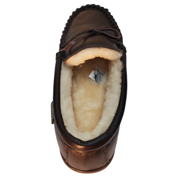 BEARPAW Mens Mach  Leather Slippers Brown 10W main image 6